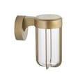 Afton Clear Glass Shade Bathroom Wall Light In Brushed Gold