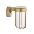 Afton Clear Glass Shade Bathroom Wall Light In Brushed Gold