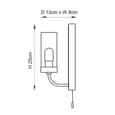 Afton Frosted Glass Shade Bathroom Wall Light In Chrome