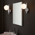 Afton Matt Opal Glass Shade Bathroom Wall Light In Chrome