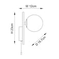 Afton Matt Opal Glass Shade Bathroom Wall Light In Chrome
