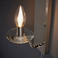 Afton Rectangular Crystal Pan Bathroom Wall Light In Chrome
