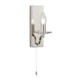 Afton Rectangular Crystal Pan Bathroom Wall Light In Chrome