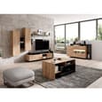 Akron Wooden Entertainment Unit In Gold Craft Oak With LED