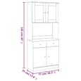 Akron Wooden Display Cabinet With 4 Doors Wide In Natural