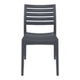 Albany Dark Grey Polypropylene Dining Chairs In Pair