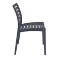 Albany Dark Grey Polypropylene Dining Chairs In Pair
