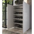 Aleta Wooden Shoe Storage Cabinet With 2 Door In Eucaliptus Oak