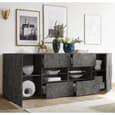 Aleta Wooden Sideboard With 2 Doors 4 Drawers In Oxide