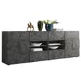 Aleta Wooden Sideboard With 2 Doors 4 Drawers In Oxide