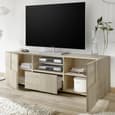 Aleta Wooden TV Stand With 2 Doors 1 Drawer In Sonoma Oak
