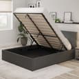 Alfreton Fabric Ottoman Storage Double Bed In Grey