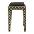 Algieba Square Fabric Stool With Black Wooden Legs