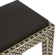 Algieba Square Fabric Stool With Black Wooden Legs