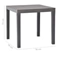 Aliza Plastic Garden Dining Table With 2 Benches In Brown