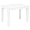 Aliza Plastic Garden Dining Table With 2 Benches In White
