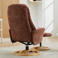 Allegan Fabric Recliner Chair With Stool In Copperblush
