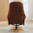 Allegan Fabric Recliner Chair With Stool In Copperblush