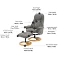 Allegan Fabric Recliner Chair With Stool In Copperblush