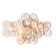 Allston Amber Glass Wall Light In Antique Gold