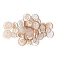 Allston Amber Glass Wall Light In Antique Gold