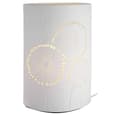 Allegan Large Porcelain Dandelion Design Table Lamp In White