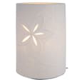 Allegan Large Porcelain Floral Design Table Lamp In White
