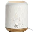 Allegan Porcelain Diamond Design Table Lamp In White