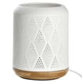 Allegan Porcelain Diamond Design Table Lamp In White