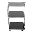 Alvara Black Glass Drinks Trolley With Chrome Frame