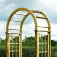 Annan Wooden Garden Round Arch In Natural