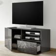 Ardent High Gloss TV Stand With 1 Door 1 Drawer In Grey