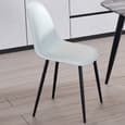 Arta Curve Light Grey Plastic Dining Chairs In Pair