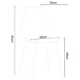 Arta Curve Light Grey Plastic Dining Chairs In Pair