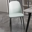 Arta Duo Light Grey Plastic Dining Chairs In Pair