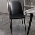 Arta Square Grey Wooden Dining Table 2 Duo Plastic Black Chairs