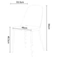 Arta Square Grey Wooden Dining Table 2 Duo Plastic Black Chairs