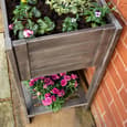 Arundel Wooden Raised Planter In Grey Wash
