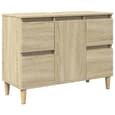 Arvada Wooden 2 Piece Bathroom Furniture Set In Sonoma Oak