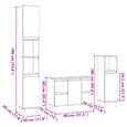 Arvada Wooden 2 Piece Bathroom Furniture Set In Sonoma Oak