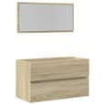 Assago Wooden 2 Piece Bathroom Furniture Set In Sonoma Oak