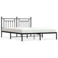 Attica Metal Super King Size Bed With Headboard In Black
