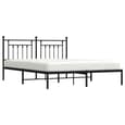 Attica Metal Super King Size Bed With Headboard In Black