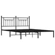 Attica Metal Super King Size Bed With Headboard In Black