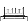 Attica Metal Super King Size Bed With Headboard In Black
