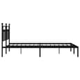 Attica Metal Super King Size Bed With Headboard In Black