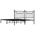 Attica Metal Super King Size Bed With Headboard In Black