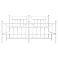 Attica Metal Super King Size Bed In White