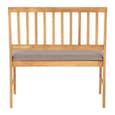 Alcudia Wooden Dining Bench In Oak Effect With Grey Fabric Seat