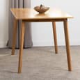 Alcudia Wooden Dining Table With 4 Ellis Dining Chairs In Oak